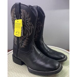 SUREWAY Men's Black Cowboy Boots Square Toe Work Boot Comfort Foot NWB Sz. 7